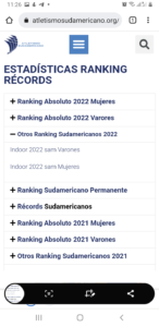 estadisticas sudamericanas indoor 2022 atletismo sudamericano org