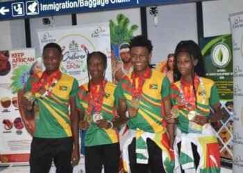 Los juveniles de Guyana, rumbo a los Carifta Games