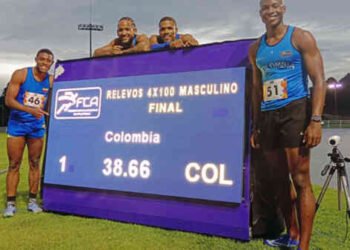 Nuevo récord colombiano en la posta 4×100