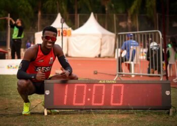 Felipe Bardi, 10.00 en 100 metros llanos
