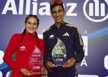 Iván González y Leidy Lozano ganaron los 15km en Bogotá