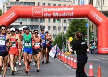 Caio y Evelyn Inga, segundos en los 10km de marcha en la Gran Vía