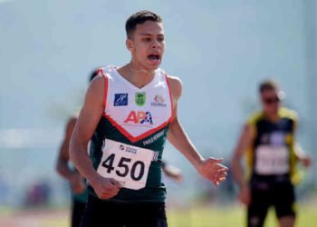 El velocista Pedroso Batista, figura del Estadual u23 de Santa Catarina