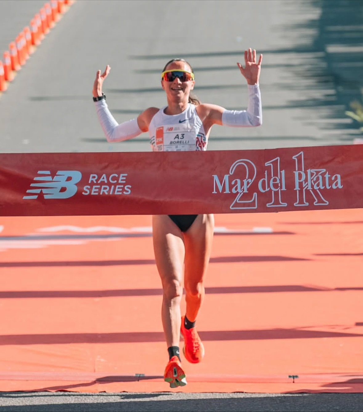 Florencia Borelli y Laureano Rosa ganaron el medio maratón de Mar del Plata