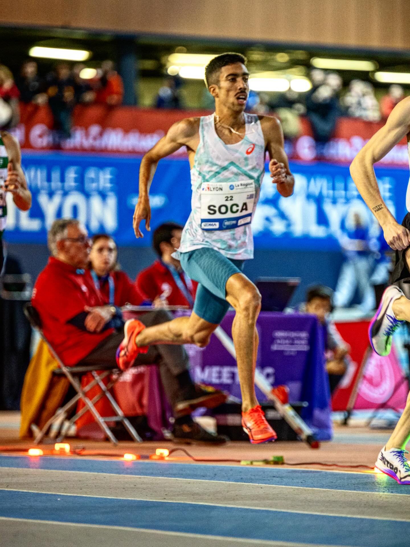 Valentín Soca volvió a batir el récord sudamericano indoor de 1.500