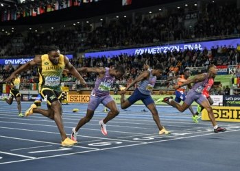 Jordan Anthony fue el rey de los 60 metros, Erik Felipe llegó a semifinales