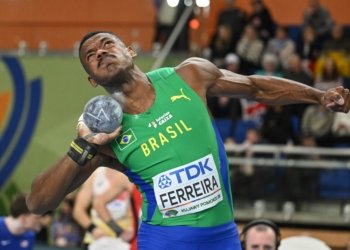 Ferreira Santana en el heptathlon, donde lidera el suizo Ehammer