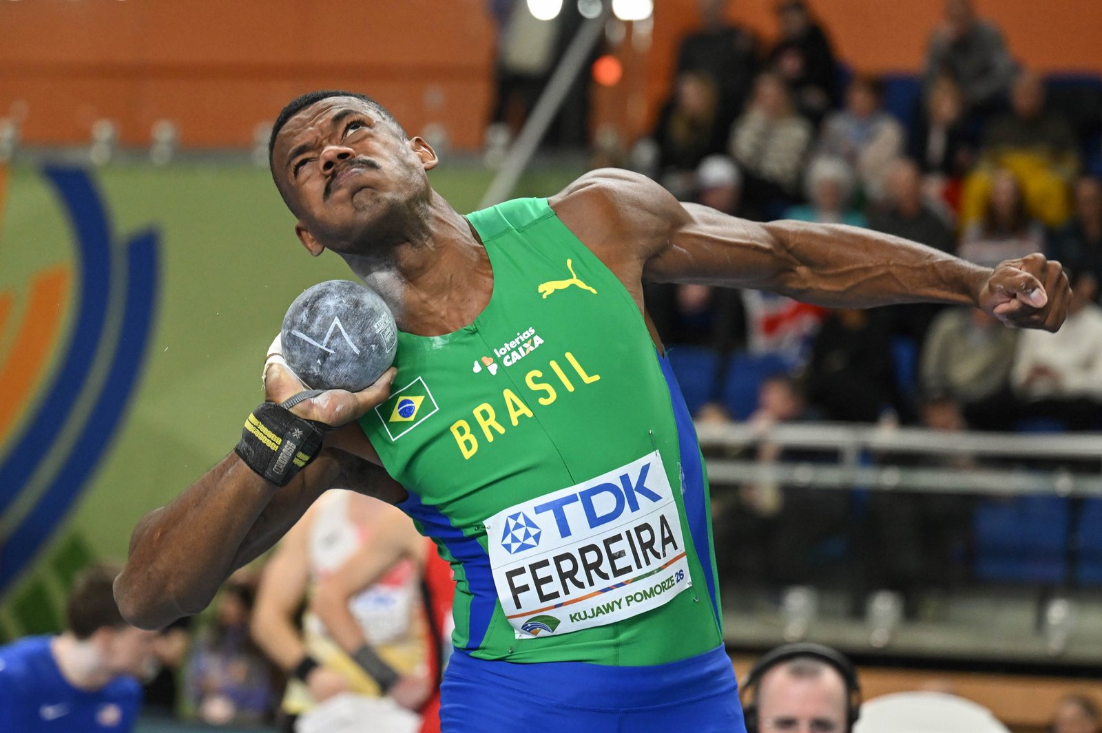 Ferreira Santana en el heptathlon, donde lidera el suizo Ehammer