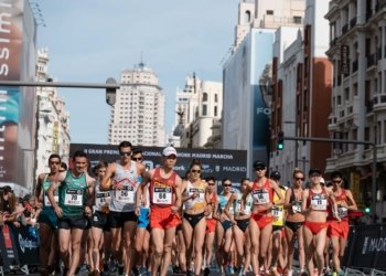 Caio, Hurtado, Inga y Torres en el GP de marcha de Madrid