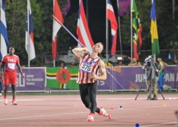 El paraguayo Lars Flaming se luce en jabalina: 82.65 m.