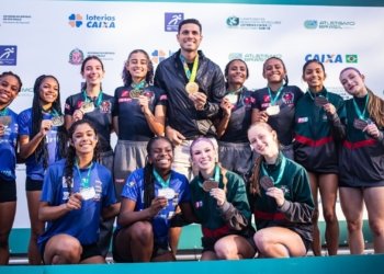 Thiago Braz, junto a las promesas del atletismo brasileño