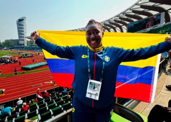 Belsy Quiñonez se colocó en la final de lanzamiento de bala